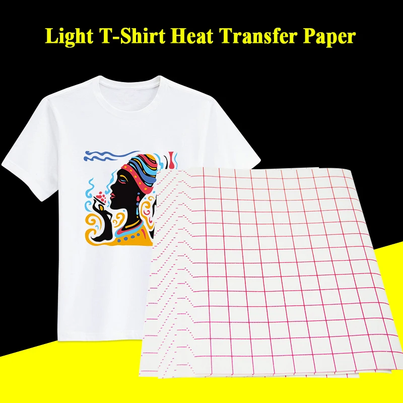 Film de transfert pour impression sur T-shirt Papier et étiquettes Film  transfert pour T-shirt textile blanc (5 feuilles)