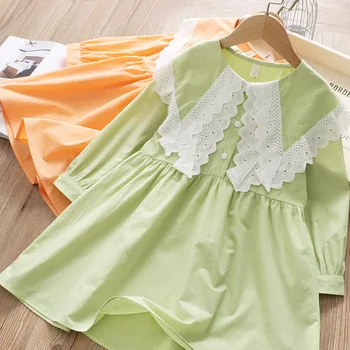 

girl cotton dresses 2020 spring kids Long sleeve dress wholesale girls clothing 5 pcs/lot Children clothes