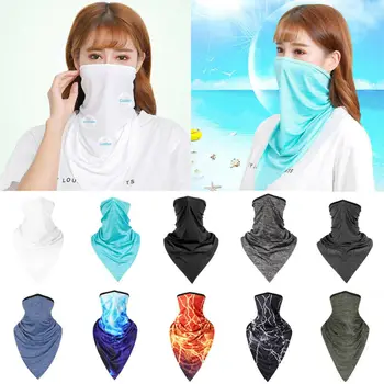 

2020 Fashion Trend Women Half Face Neck Cover Scarf Balaclava Motorcycle Cycling Sun UV Protection Breathable Ice Silk Wear