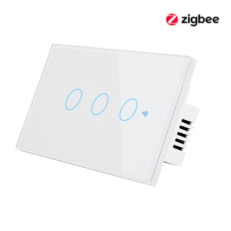 

Zigbee smart touch switch network connection APP control US standard 1\2\3gang AC110V 220V wall sticker light switch interrupter