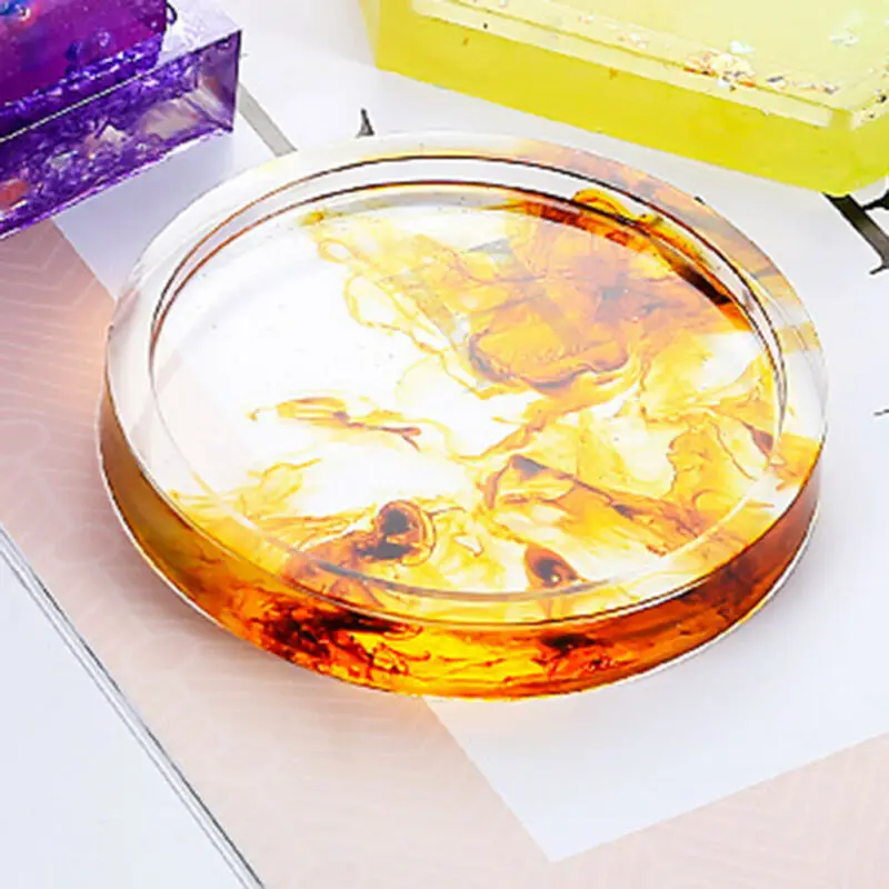 

4pcs Round Silicone Mold Coaster Resin Casting Jewelry Making Mould Tool Arts DIY Craft Handmade Mould Candle For Home Decor