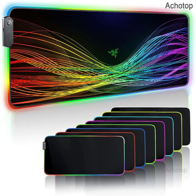 Large Office RGB LED Illumination Mouse Pad Mat Game Gamer Razer Gaming Mousepad Keyboard Compute Anime Desk Mat for CSGO 17