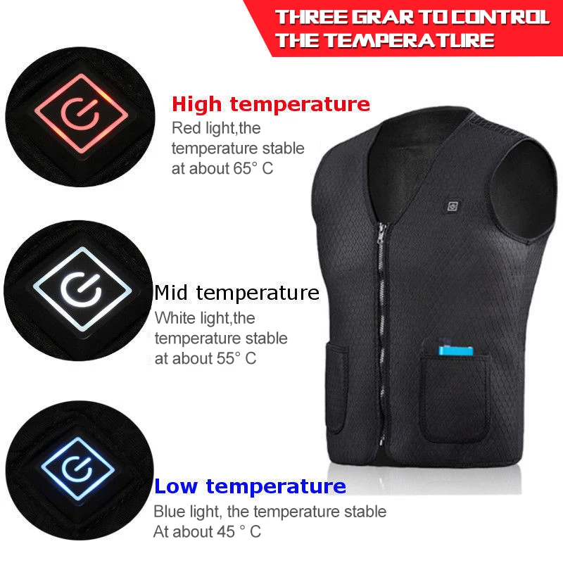 8 зон нагрева USB Инфракрасный нагревательный жилет водонепроницаемая куртка зимняя туристическая теплая одежда жилет для мужчин и женщин флисовая куртка