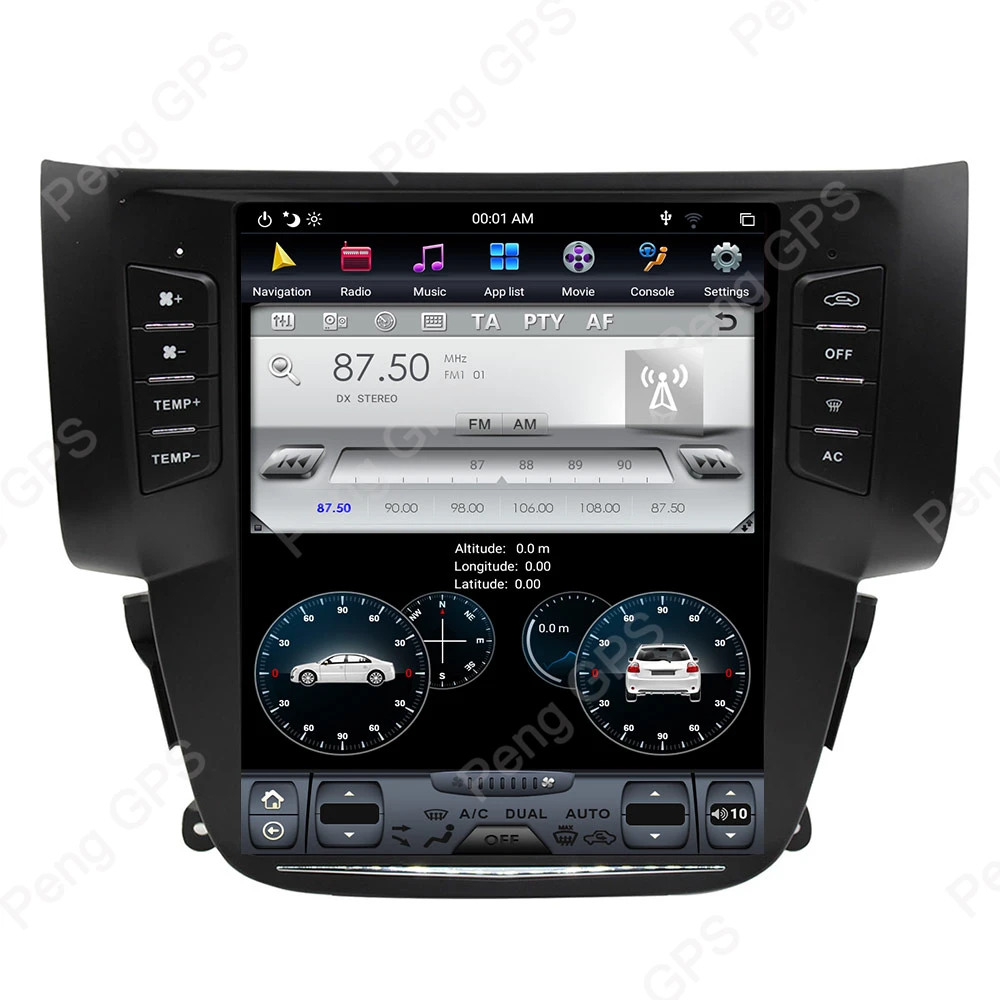 Android 8,1 Tesla-style вертикальный экран gps навигация для Nissan Sylphy 2012+ аудио плеер в тире Carplay 4K 1920*1080 блок