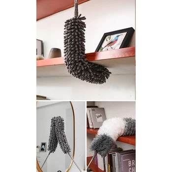 

Adjustable Microfiber Dusting Brush Extend Stretch Feather Home Duster Air-condition Car Furniture Household Cleaning Brush