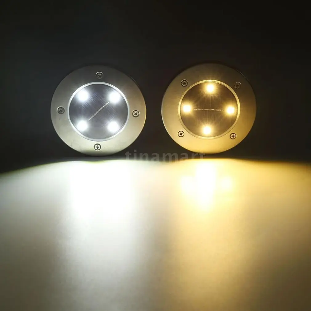 High Quality Stainless steel LEDs Solar Power Buried Light Under Ground Lamp Outdoor Path Garden Decking Drop Shipping Sale