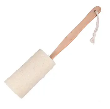

Natural Loofah Bath Brush with Long Wood Handle Exfoliating Dry Skin Shower Body Scrubber Spa Massager SN3133