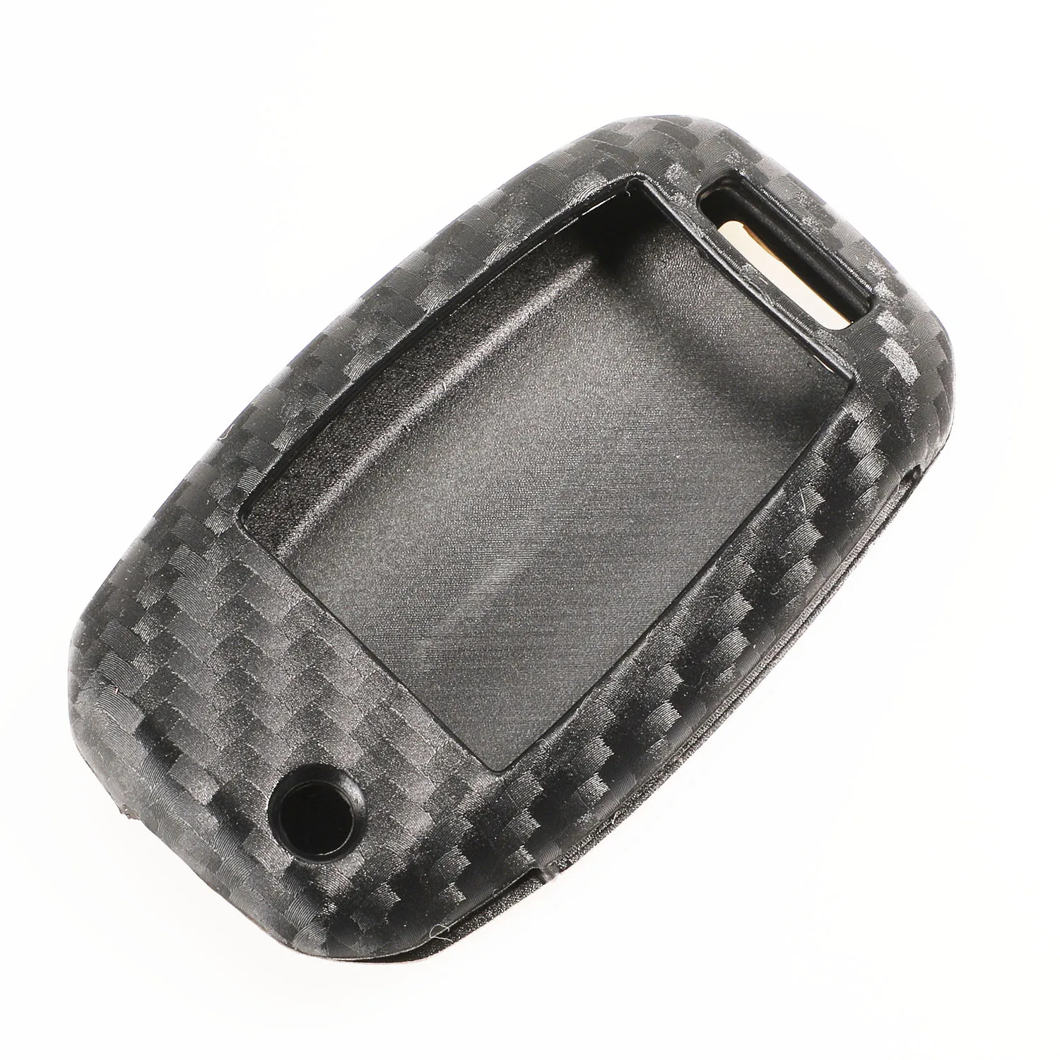 Only Key Cover Jingyuqin 10X углеродное волокно автомобиля силиконовый ключ для KIA Rio Sportage Ceed Sorento Cerato K2 K3 K4 K5 флип брелок чехол дистанционного управления - Название цвета: Only Key Cover