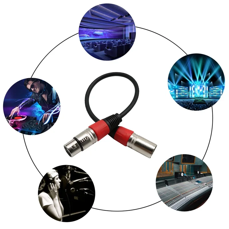 XLR 3-контактный Мужской Женский микрофон аудио вход для микрофона экранированный кабель красный