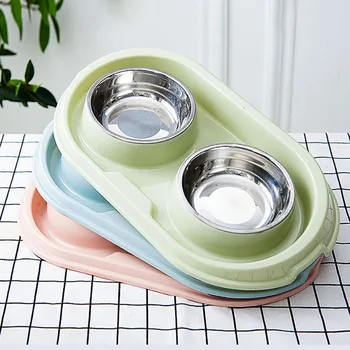 

Dog Bowl High Quality Dog Feeder Stainless Steel Pet Feeder Dog Cats Universal Feeding And Water Bowl Pets Supplies