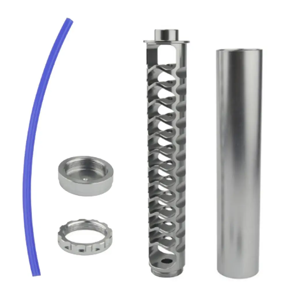 10IN 1/2-28 FUEL FILTER WITH TUBE AND END CAPS FOR NAPA 4003 WIX 24003 TITANIUM