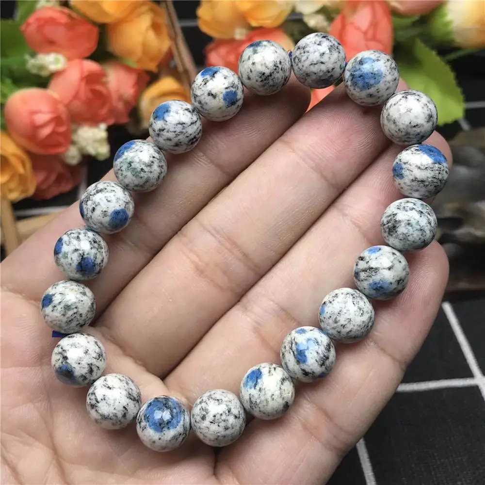 

9mm Genuine K2 Jasper Volcanic Bracelet For Women Man Gift Stretch Crystal Granite Azurite Round Beads Fashion Jewelry AAAAA