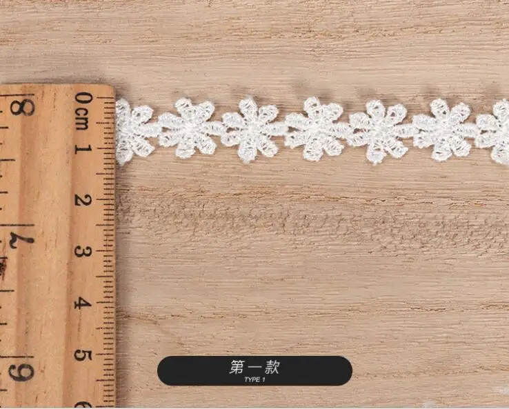 Lace Ribbon 15 yards polyester 1.2cm DIY sewing curtain craft decoration daisy flower trim lace