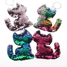 Горячие продажи Творческие маленькие подарки мультфильм Китти блесток брелок разноцветная сумка Подвеска автомобиль кулон оптом