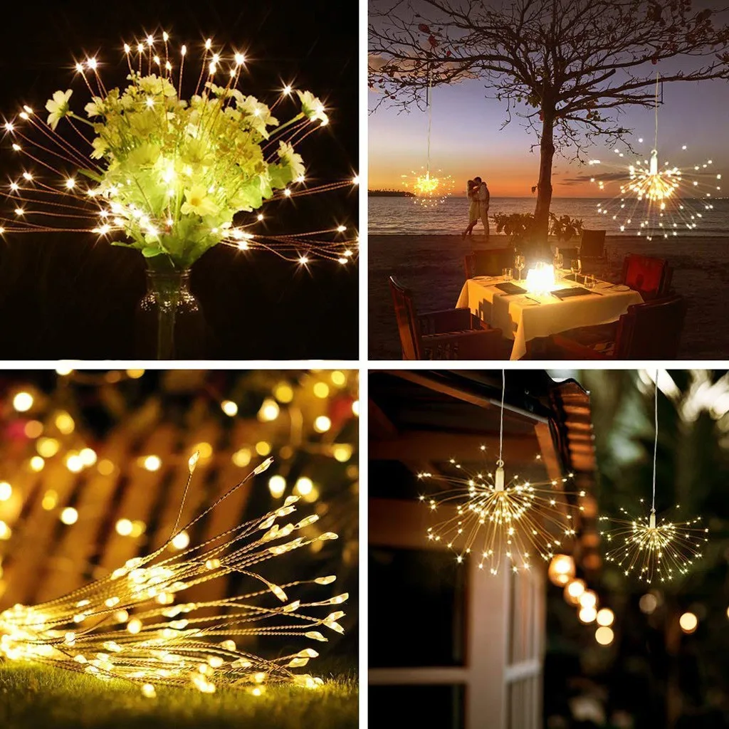 180 светодиодный подвесной светильник Starburst, складной светодиодный светильник в форме букета, декоративный Сказочный светильник s для свадебной вечеринки, Рождественский светильник