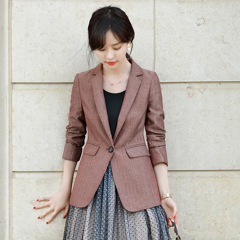 

Small Suit Coat Women's 2019 Spring And Autumn New Style Korean-style Slim Fit Online Celebrity Suit Short Casual Versatile Tops