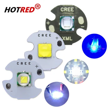 CREE XML XM-L T6 LED U2 10W 콜드 화이트 웜 화이트 블루 UV 고출력 LED 이미터 다이오드, 14mm 16mm 20mm 25mm PCB DIY용, 1 개