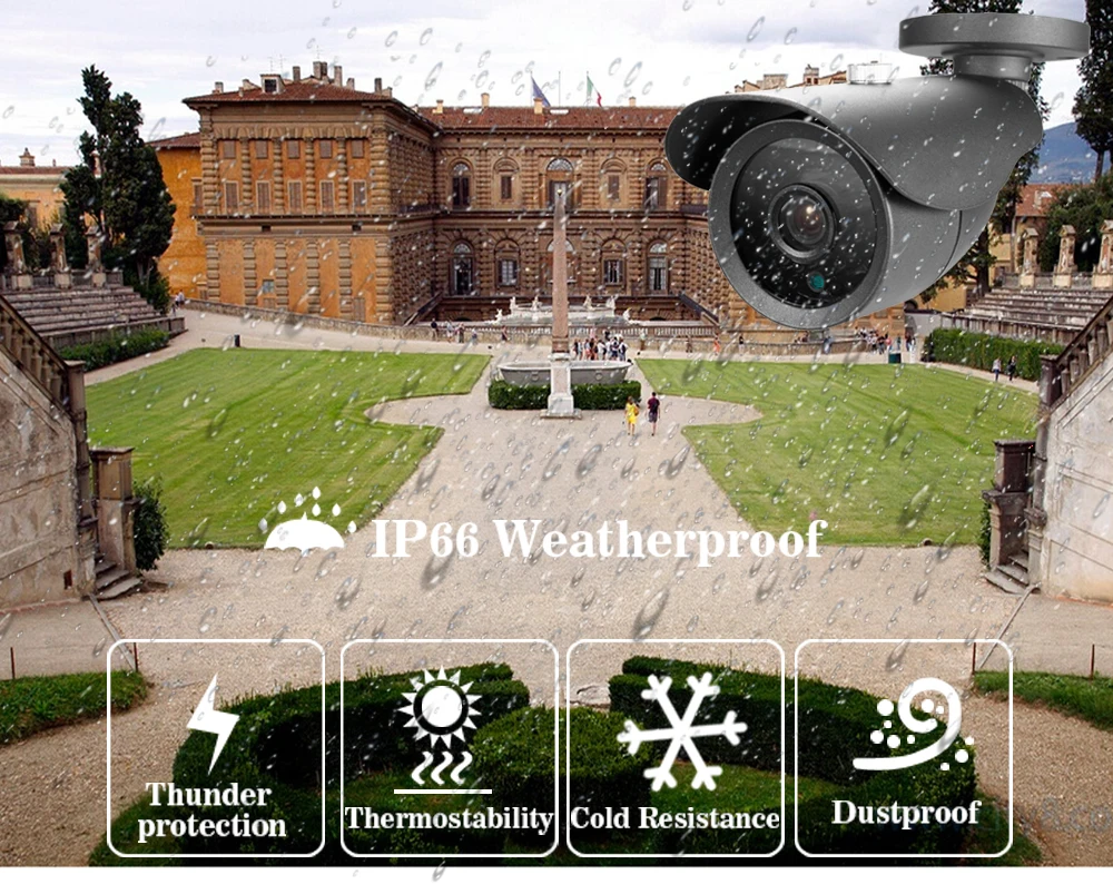 H.265 система видеонаблюдения CCTV DVR 4CH 5MP 4 шт. Full HD 5MP 36 шт. IR камера со светодиодной матрицей ночного видения 40 м комплект SONY sensor Bullet