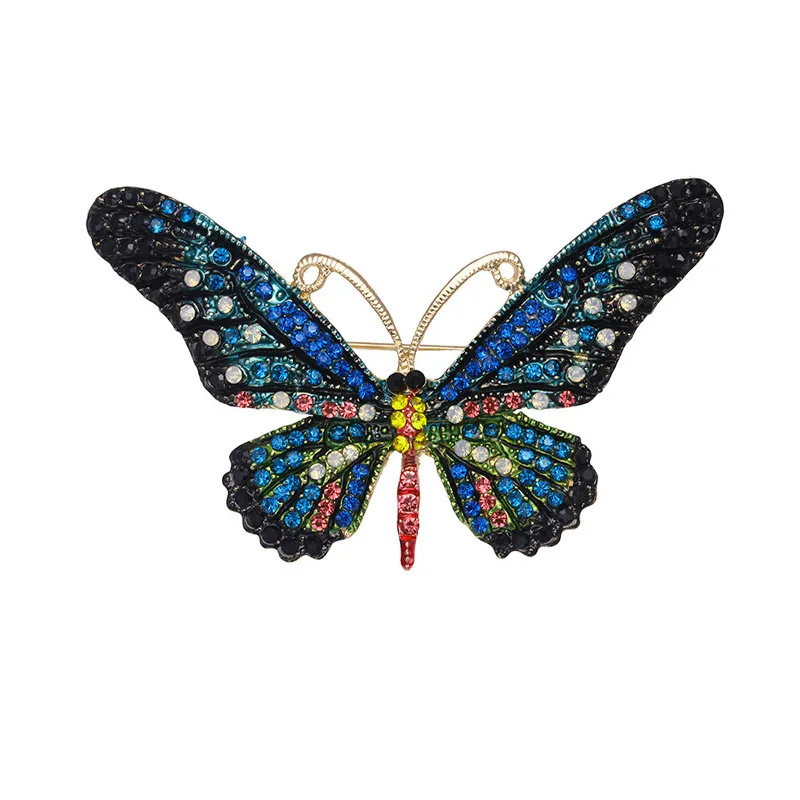 Baiduqiandu Новое поступление броши-бабочки для Для мужчин или Для женщин Красочные Стразы насекомые банкетные Свадебные Заколки, ювелирные изделия в качестве подарка