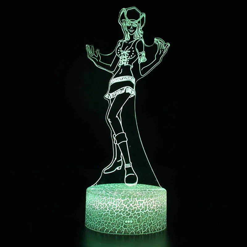 Novelty Lighting One Piece Anime 3D illusion LED Lamp Luffy Zoro Model Night LightsKids Room Decoration Creative Christmas Gifts - Color: MY-895
