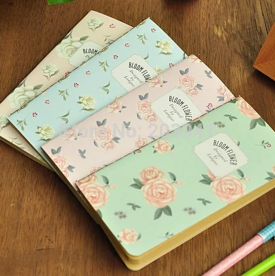 

1pcs/lot Vintage Flower series Mini notebook Retro Beautiful Printed Notebook Diary Weekly Planner Sketchbook Papelaria
