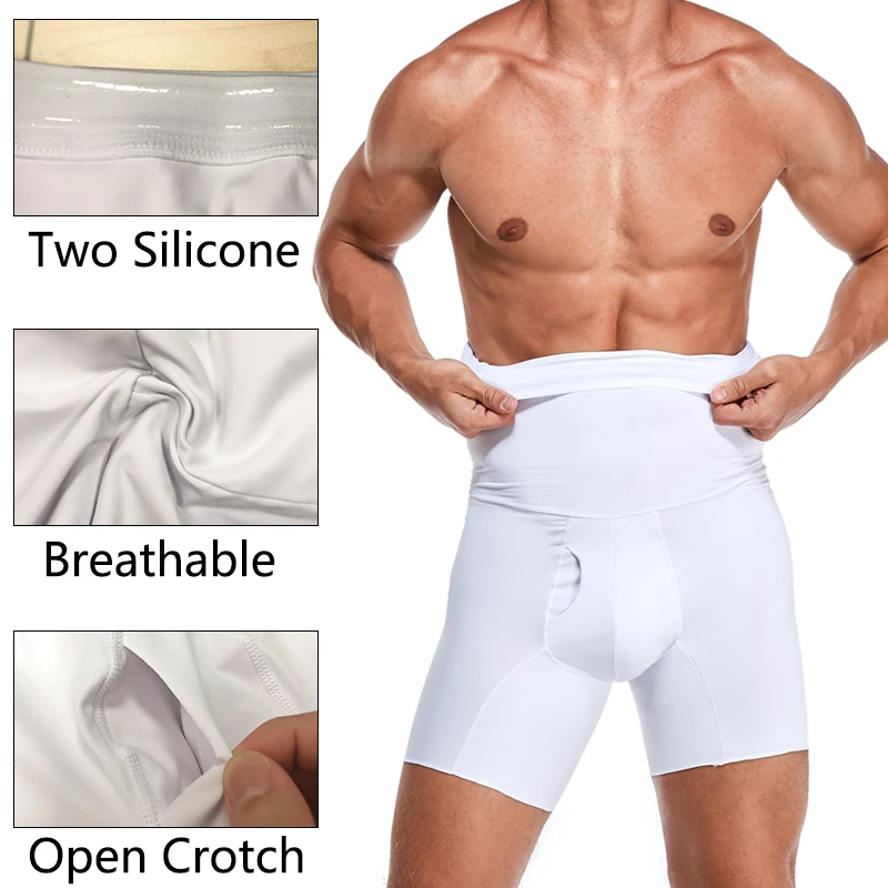 Men Slimming Body Shaper Tummy Control Panties Compression High Waist  Underwear Shorts Waist Trainer Girdle Shapewear Boxer