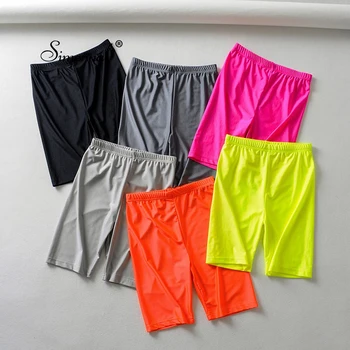 Simenual High waist fitness women cycling shorts sporty active wear push up bodybuilding biker shorts fashion slim short pants 5