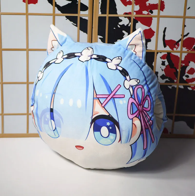 Anime Re: Life in a different world from zero Plush Toy pillow cosplay Ram Rem  Model Doll stuffed cute doll warm hands 46cm