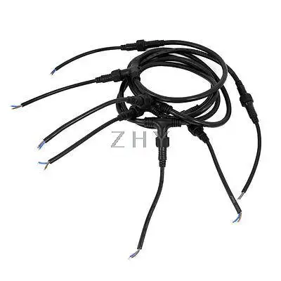 

LED Strip Light 1 to 7 2 Pin Male to Female Waterproof Power Cable Wire
