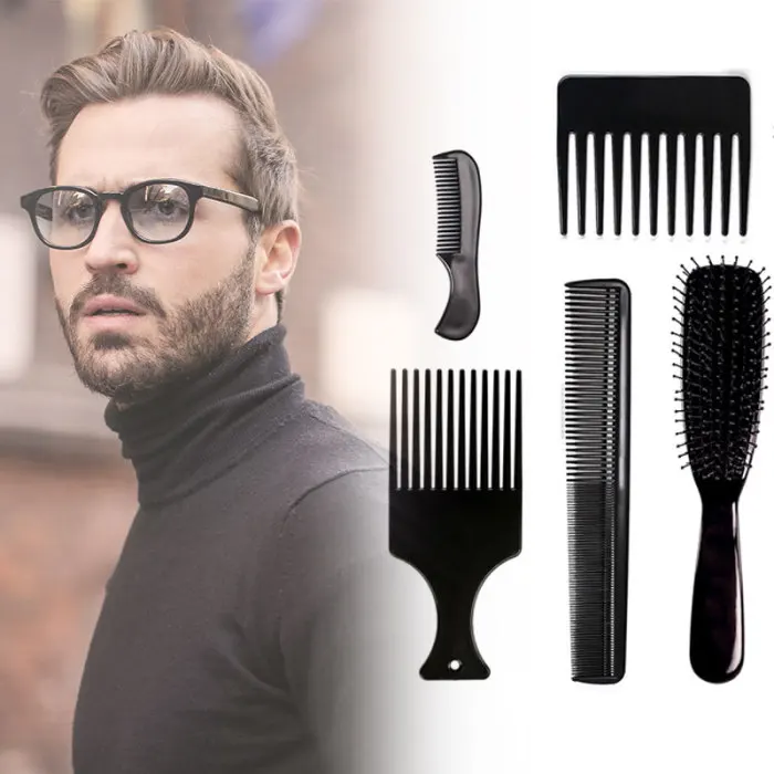5 шт. Набор расчесок весло распутывание щетка широкий зуб антистатические массаж расческа JIU55