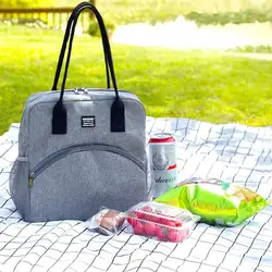 Портативный сумка для обеда для Для женщин, большой Ёмкость Коробки для обедов сумка, Алюминий Фольга утолщенной сумки для ланча, модные