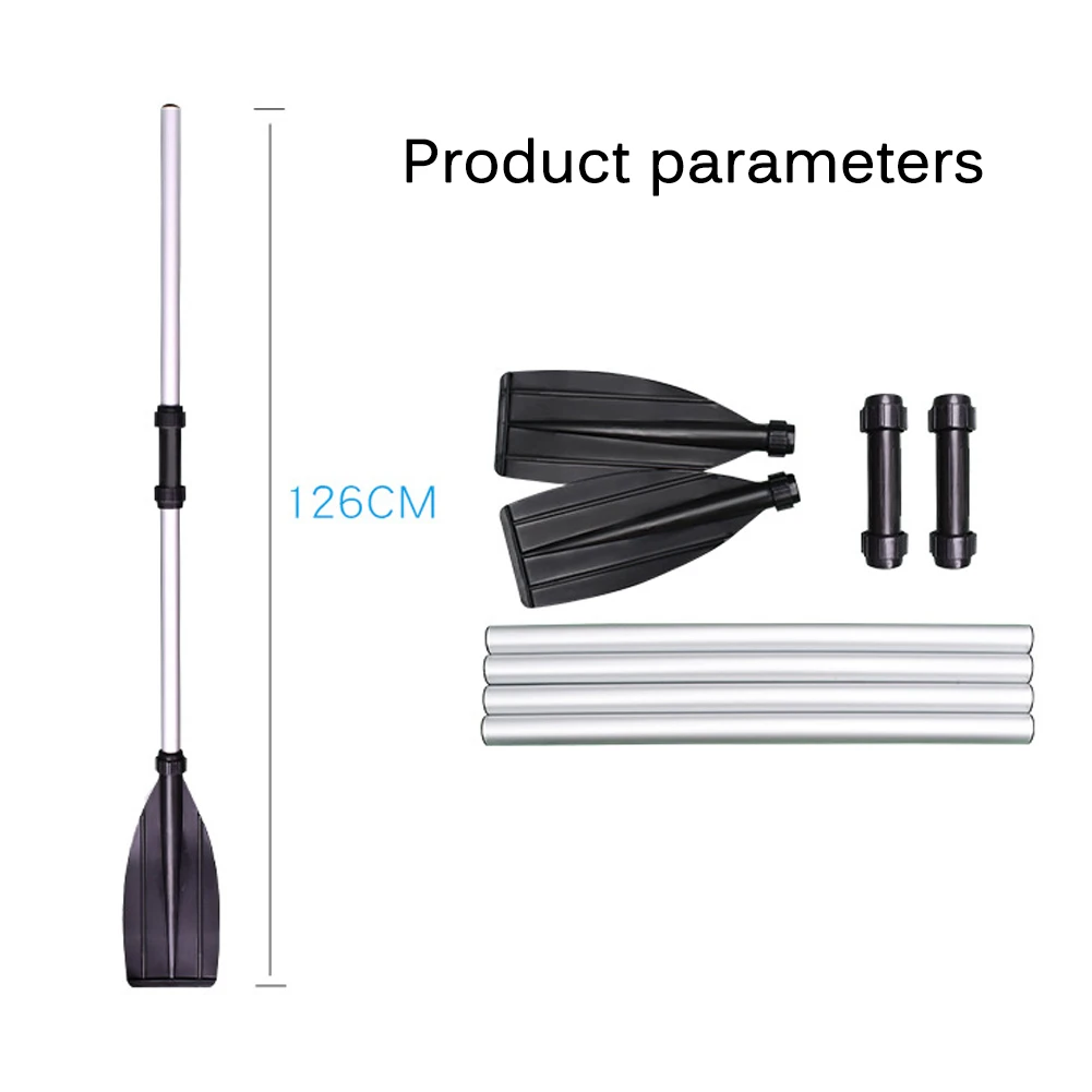 2Pcs Detachable Aluminium Boat Oars Paddle Long Oar PVC Inflatable Boat Fishing Kayak Canoe Paddle Pad