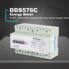 SINOTIMER DDS576C трехфазный 7P 4 провода аналоговый счетчик энергии имитирует Мощность монитор din-рейку с импульсным выходом