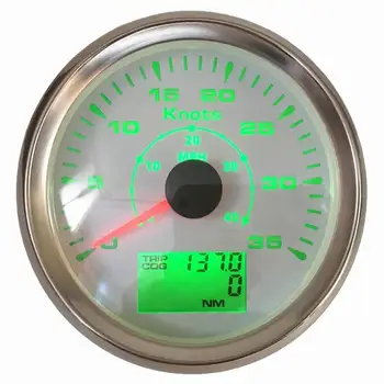 

Pack of 1 0-35Knots GPS Speedometers 85mm Speed Odometers Trip Gauges LCD Display 0-40MPH with Antenna for Boat