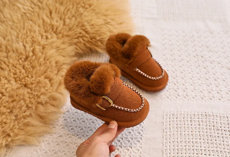 Winter keep warm top quality baby cotton shoes plush boys and girls casual shoes non-slip kids sports shoes for 1 to 5 year