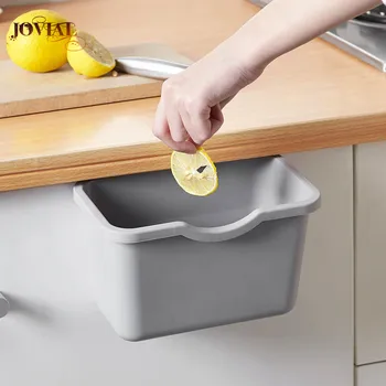 

Hanging Type Trash Can Originality Kitchen Cupboard Door Plastic Desktop Garbage Accept Box Home Furnishing poubelle de cuisine