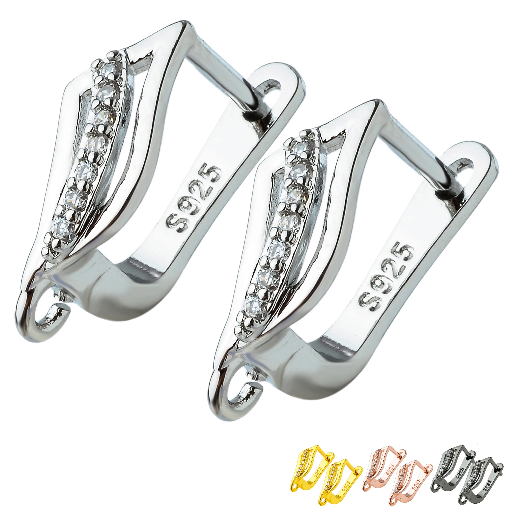 DIY основные обручи серьги фурнитура застежка левербэк 4 цвета крюк материал для