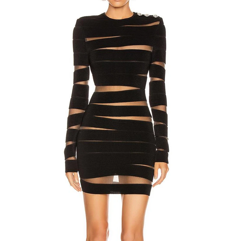 LD LINDA DELLA Long Sleeve Maxi Dress Women's V