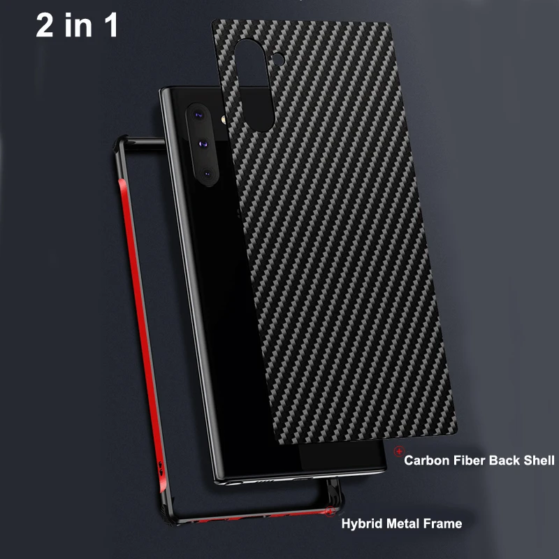 Note 10 Pro металлический корпус из углеродного волокна для samsung Galaxy Note 10 Pro Note9 8 Гибридный Тонкий противоударный чехол с полной защитой