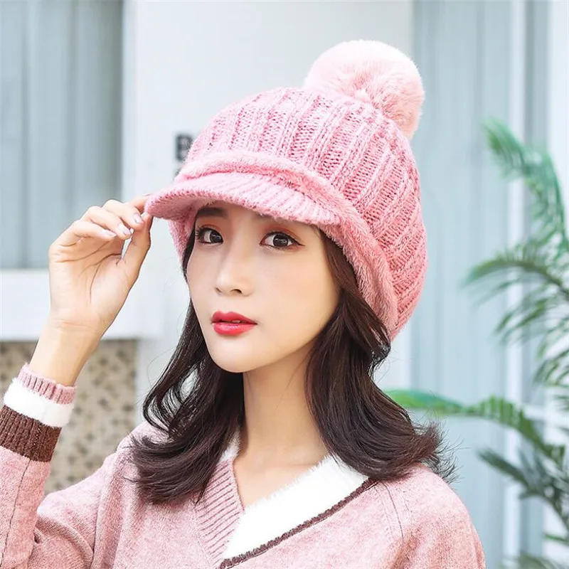 Модные зимние шляпы Skullies Beanies мама теплая шапка для женщин шерстяной шарф шапки в полоску вязаный набор шапки и шарфа