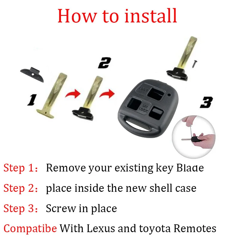 Remote Key Shell for Toyota Land Cruiser YARIS CAMRY RAV4 Corolla PRADO Prado Tarago Avensis FJ For Lexus Key Pad key case car key shell key shell