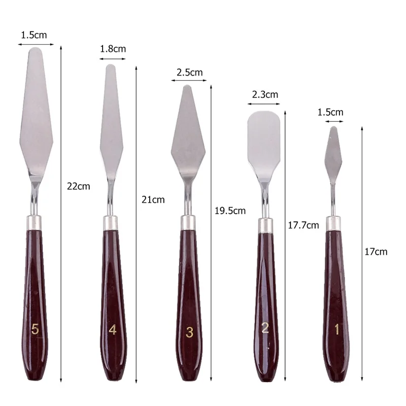 

5 шт./набор, набор ножей для масляной живописи