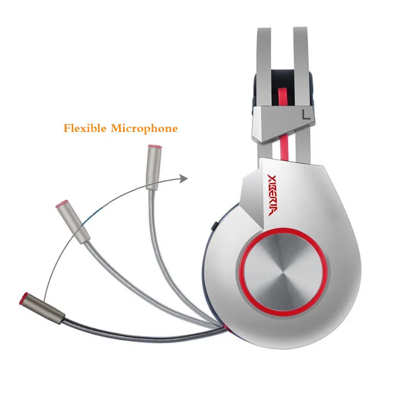 XIBERIA K5 PC Игровые наушники с микрофоном светодиодная накладная головная повязка