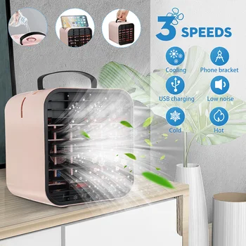 

Home Mini Air Conditioner Portable Air Cooler USB Personal Space Cooler Fan Air Cooling Fan Rechargeable Fan Desk Office School
