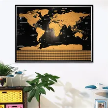 

Vintage World Travel Map Scratch Off World Map Travel Scratch For Map 42x30cm Room Home Office Decoration Wall Stickers Mini