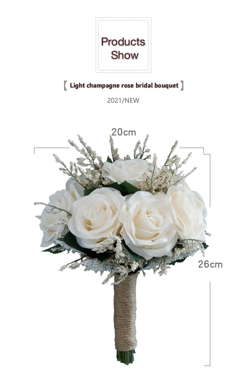 Branco rosa casamento bouquets de noiva natural