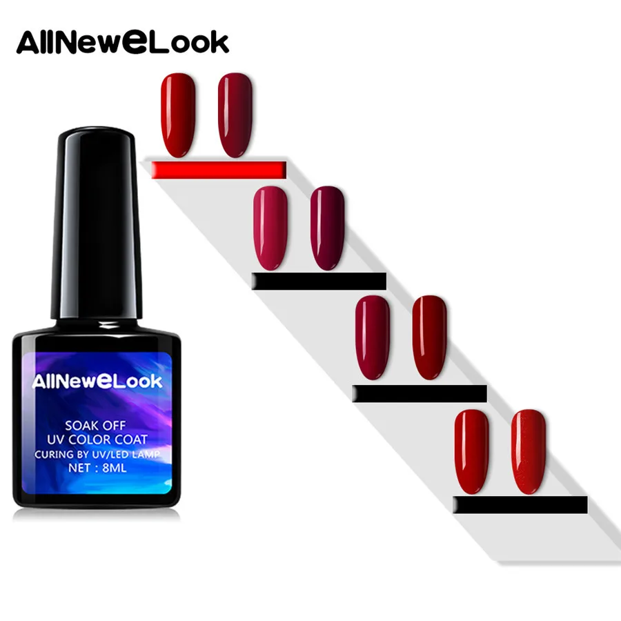 AllNeweLook 8 мл Рождественский гель для ногтей Темный зеркальный лак отмачиваемый