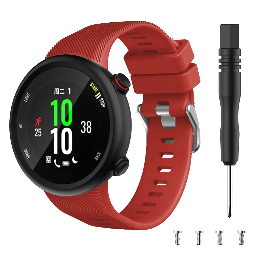 Силиконовый ремешок для Garmin Forerunner 45 45 s, умный ремешок для часов, спортивный сменный Браслет, цветной браслет Correa с инструментом