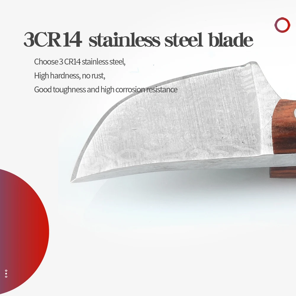 迷你型红彩木柄剔骨刀砂光详情 (4)