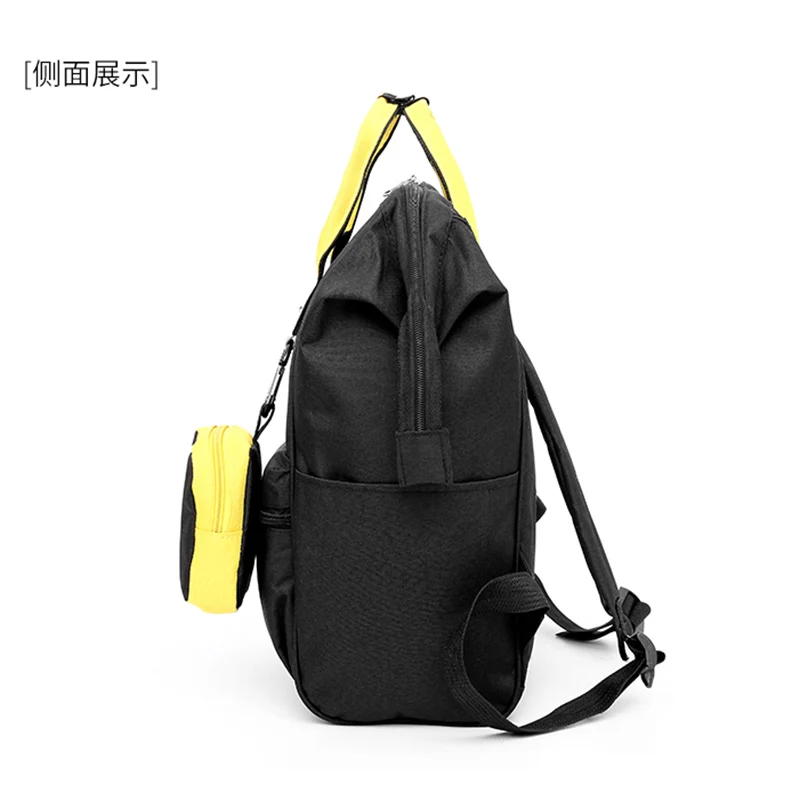 LITTHING Fashion Women's Backpack Candy Color Waterproof School Bags for Teenagers Girls Patchwork Mochila Men's Backpack
